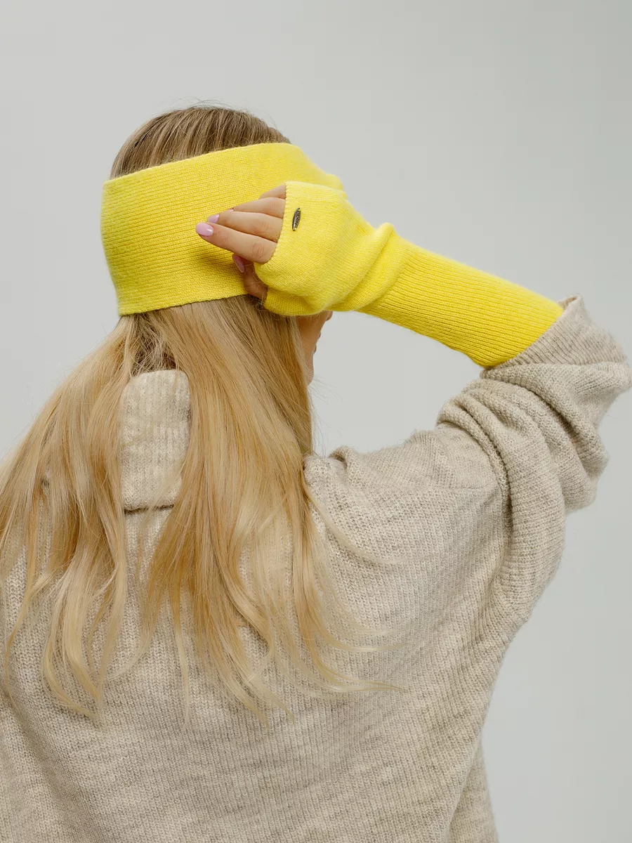 Повязка на голову женская весенняя теплая на осень и весну